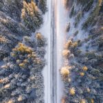 Nieve en la carretera